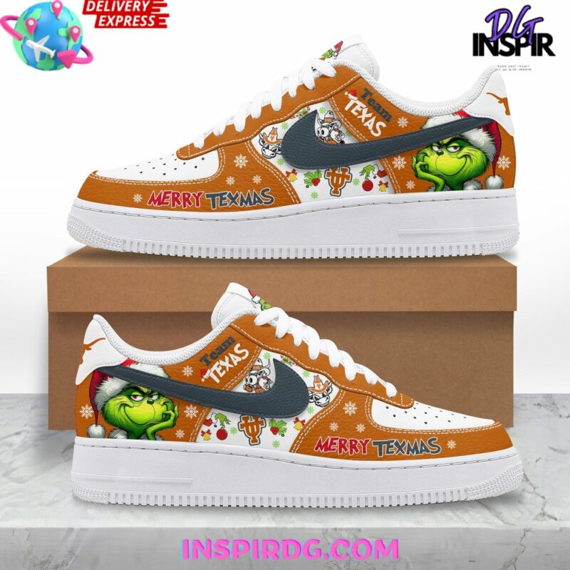 The Grinch x Texas Longhorns Limited Edition Nike Air Force 1 - InspirDG