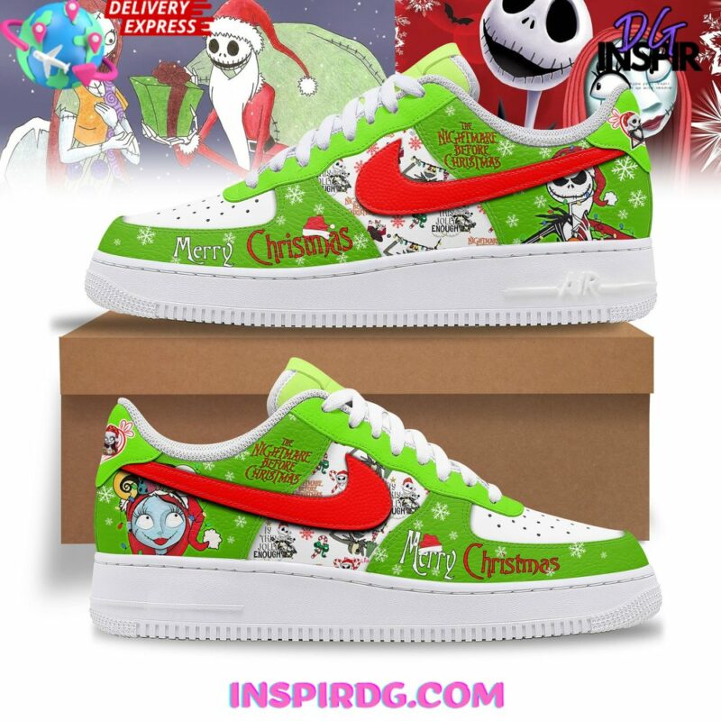 Nightmare Before Christmas Merry Christmas Nike Air Force 1 - InspirDG