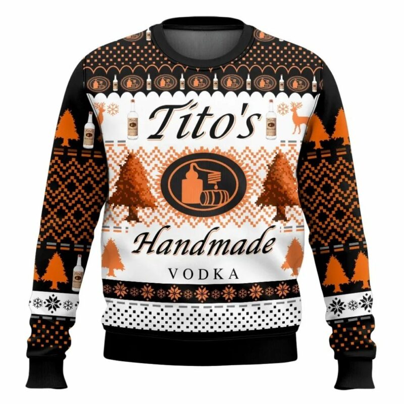 Tito's Handmade Vodka Christmas Tree Ugly Sweater