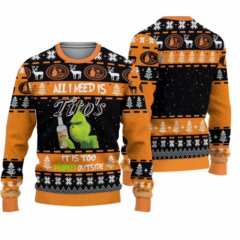 Tito's Is All Grinch Want For Christmas Ugly Sweater