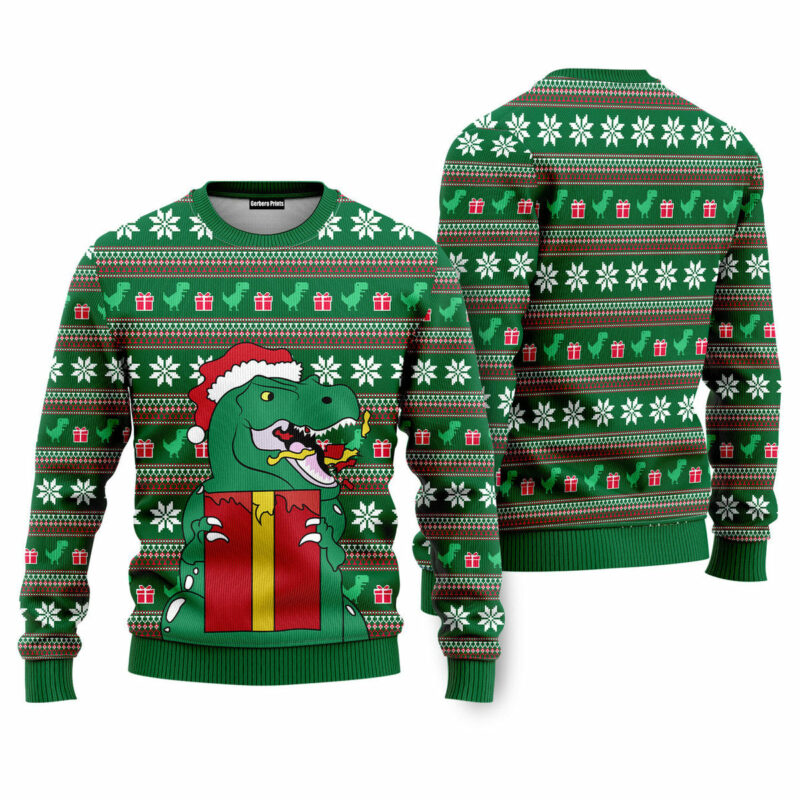 Dinasour Funny Ugly Christmas Sweater