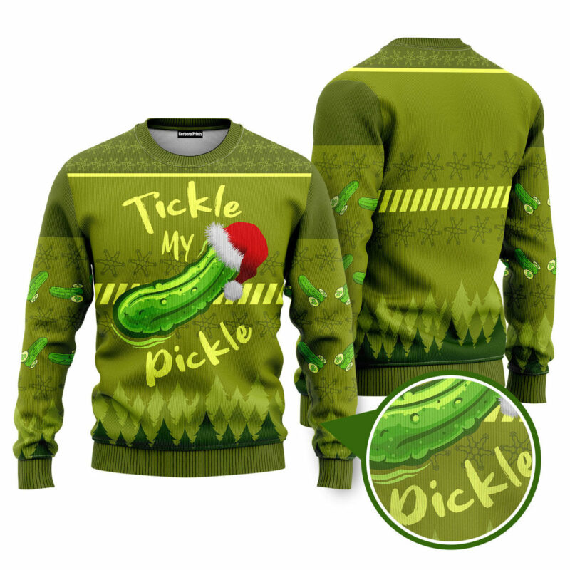 Tickle My Pickle Funny Ugly Christmas Sweater