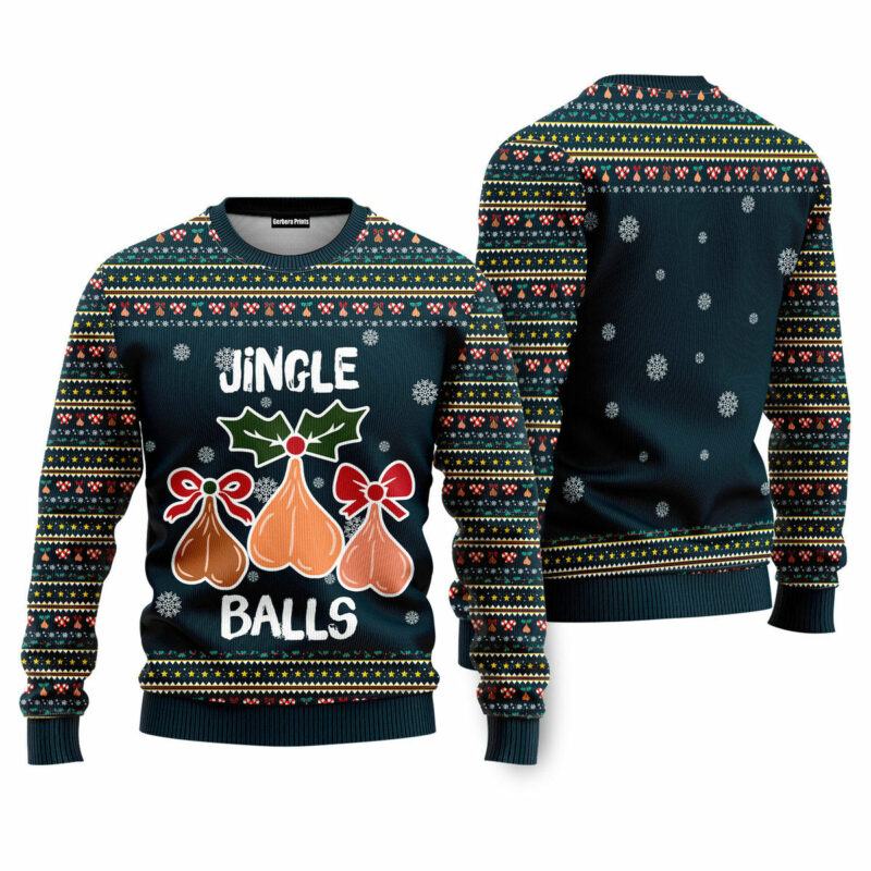 Jingle Balls Merry Christmas Funny Ugly Christmas Sweater