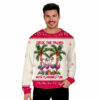 The Palms With Flamingo Funny Ugly Christmas Sweater