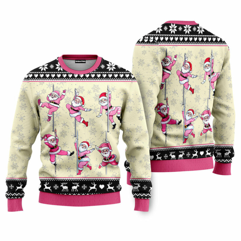 North Pole Dancer Santa Funny Ugly Christmas Sweater