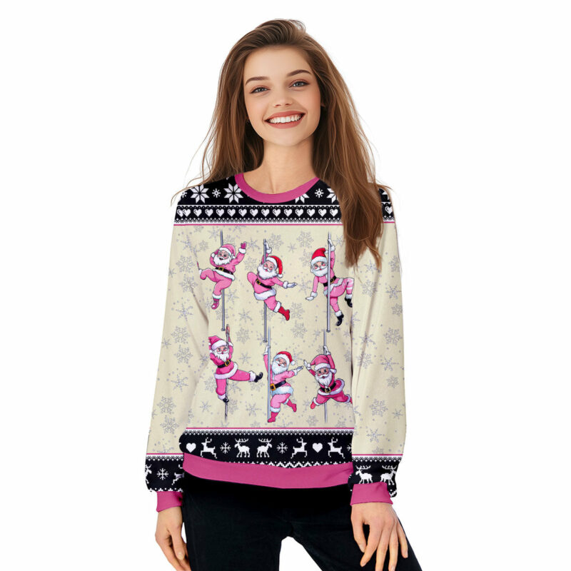 North Pole Dancer Santa Funny Ugly Christmas Sweater