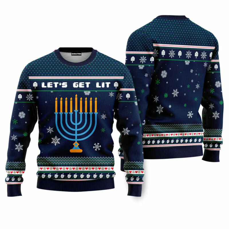 Lit Christmukkah Funny Ugly Christmas Sweater