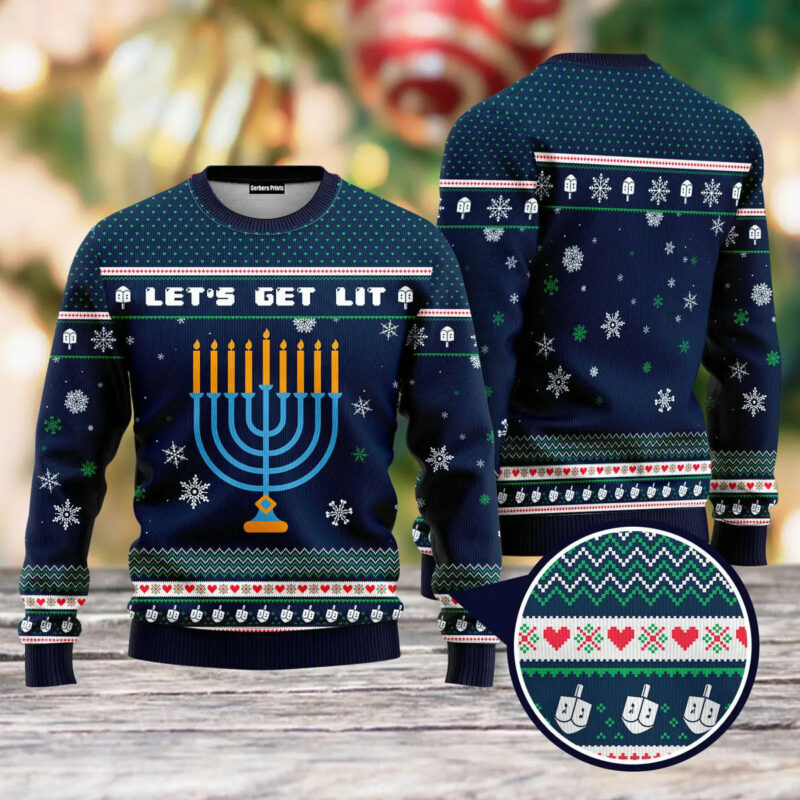 Lit Christmukkah Funny Ugly Christmas Sweater