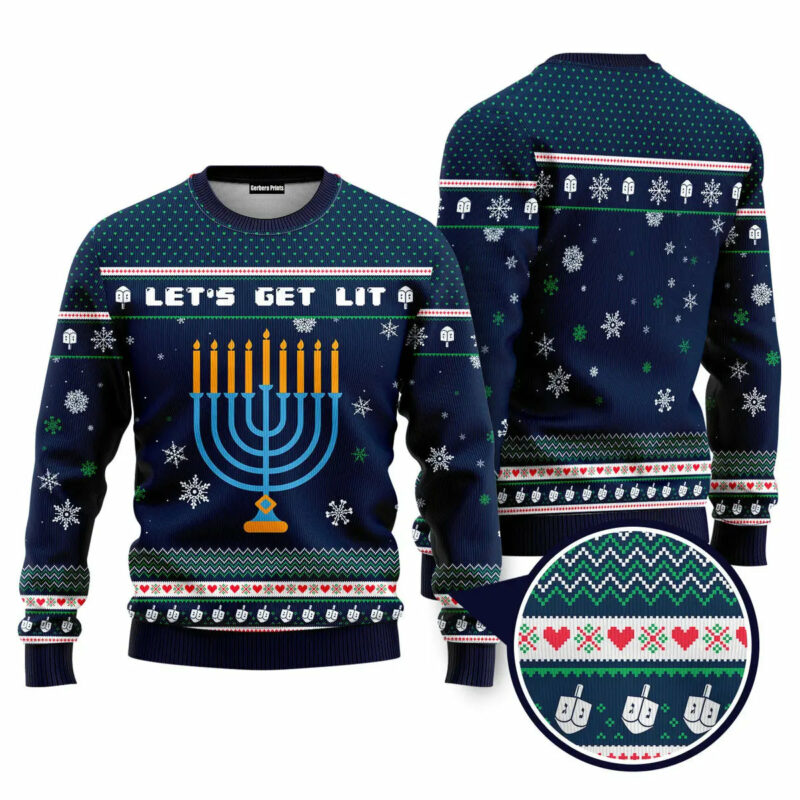 Lit Christmukkah Funny Ugly Christmas Sweater