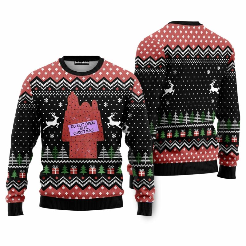 Do Not Open Until Ugly Christmas Sweater