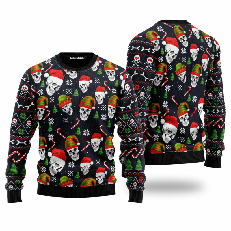 Skull Face Christmas Sweater