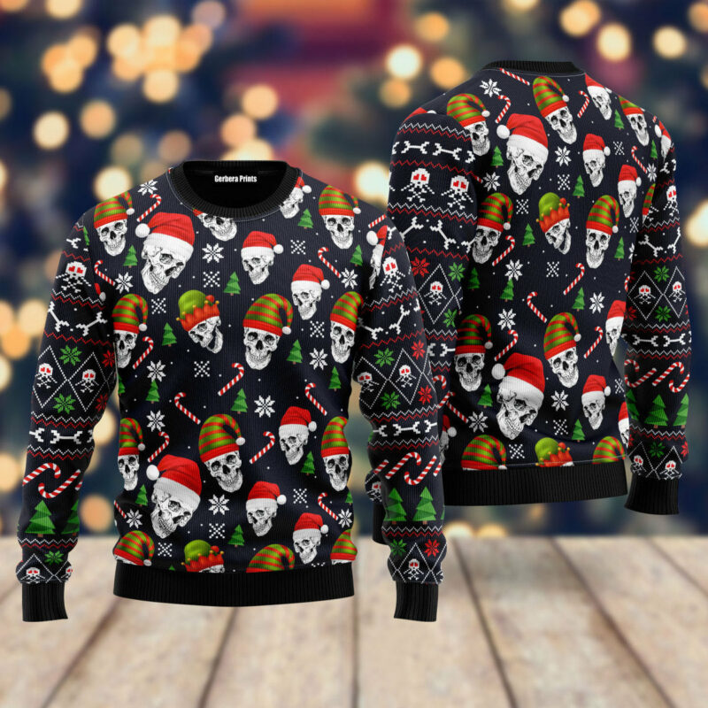 Skull Face Christmas Sweater