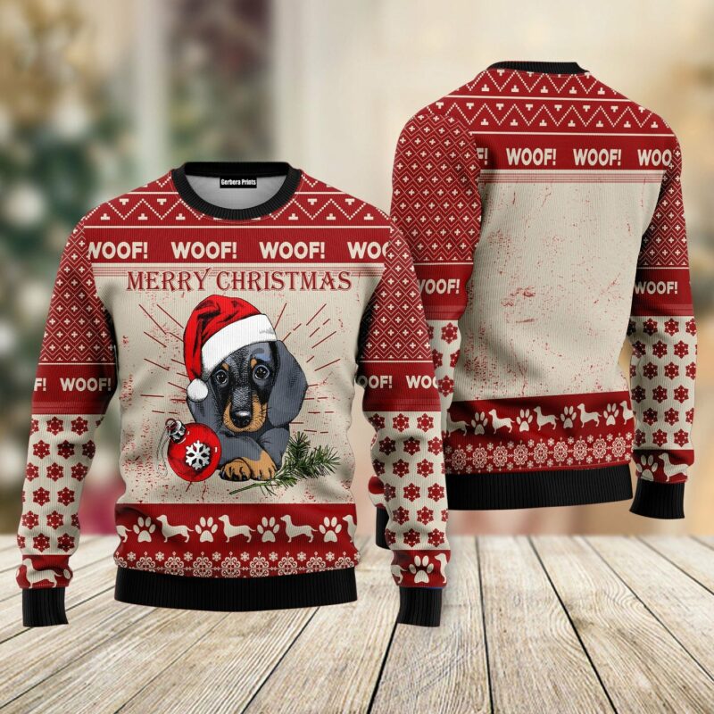 Christmas Dachshund Dog Ugly Christmas Sweater