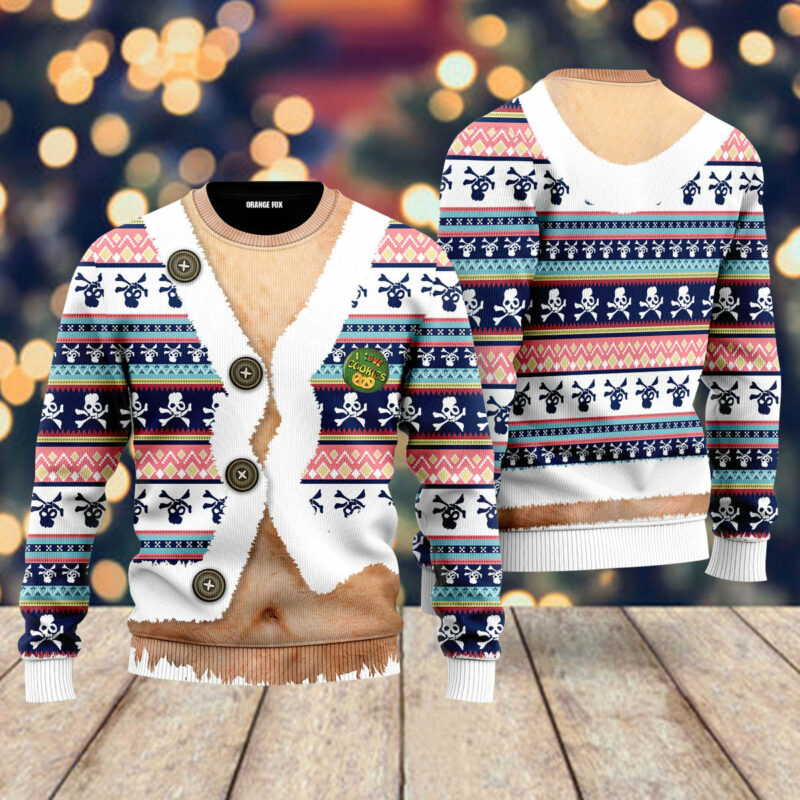 Funny Faux Belly Ugly Christmas Sweater