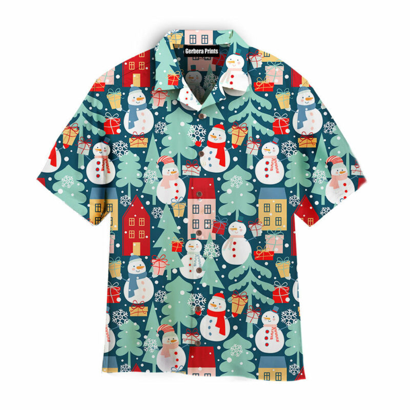 Sweet Winter Christmas Snowmen Pattern Hawaiian Shirt WH1044