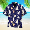 Christmas Gingerbread Snow Flakes Pattern Aloha Hawaiian Shirts WT7477