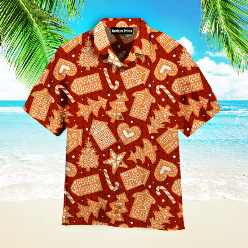 Christmas Cutie Gingerbread Pattern Aloha Hawaiian Shirts