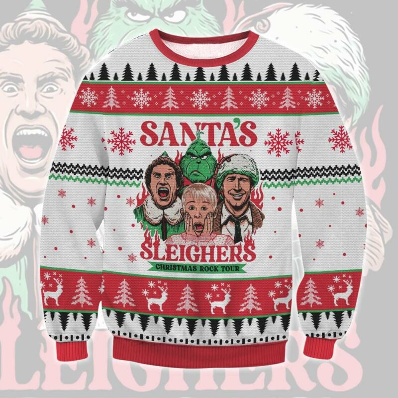 Santa Sleighers Ugly Sweater