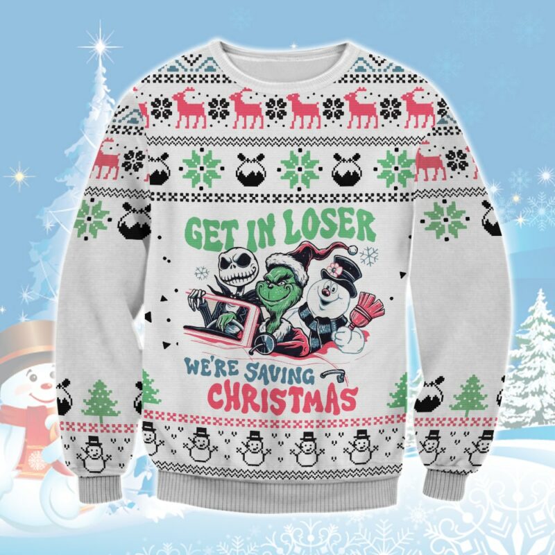 Get In Loser Christmas Ugly Sweater