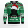 Meowy Black Cat Ugly Christmas Sweater