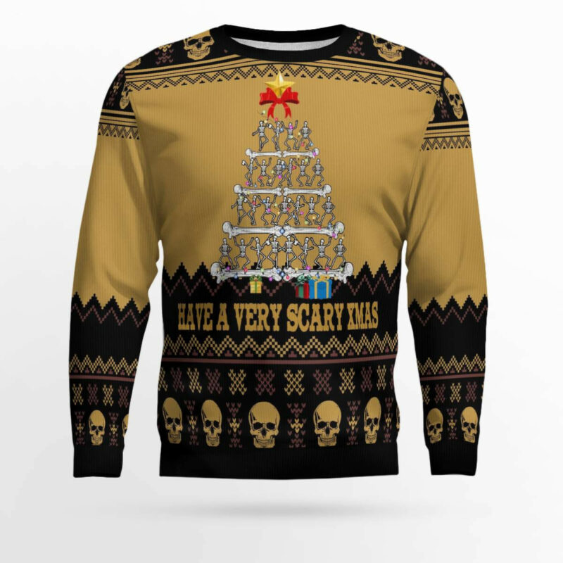 Skull Very Scary Xmas Ugly Christmas Sweater