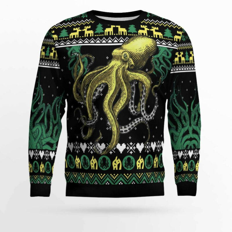 Octopus Cool Ugly Christmas Sweater