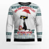 Black Cat Naughty List Ugly Christmas Sweater