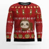 Sloth Lover Ugly Christmas Sweater