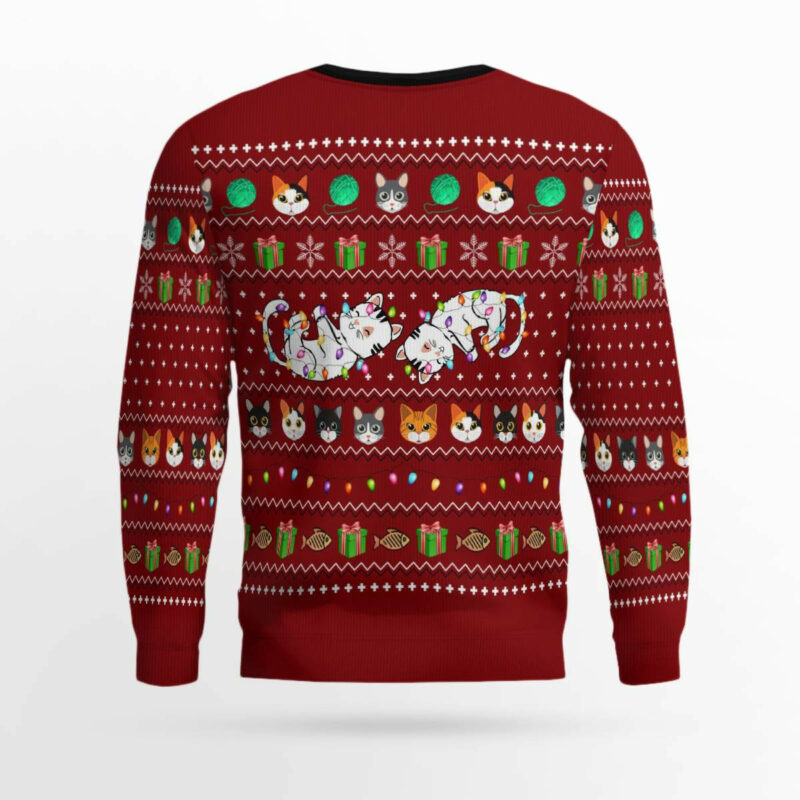 Cat Light Ugly Christmas Sweater