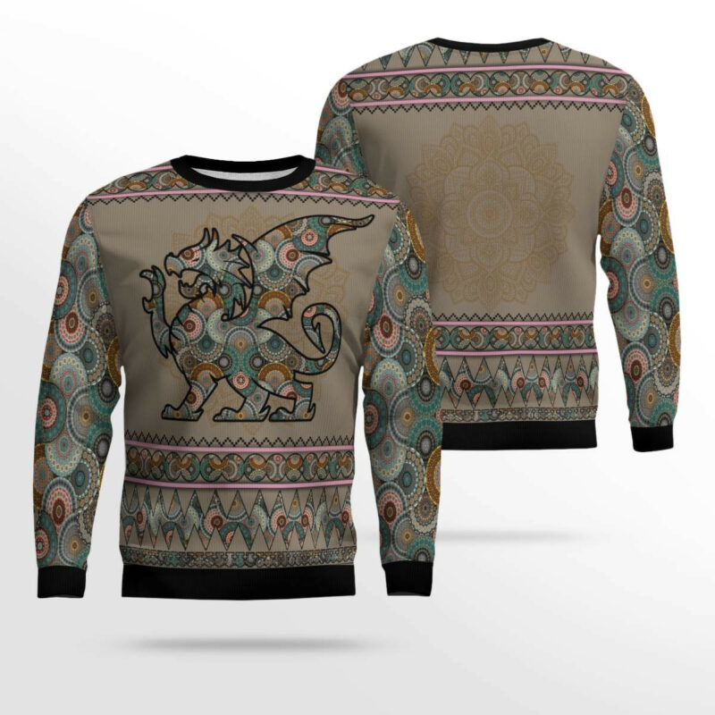 Dragon Mandala Ugly Christmas Sweater