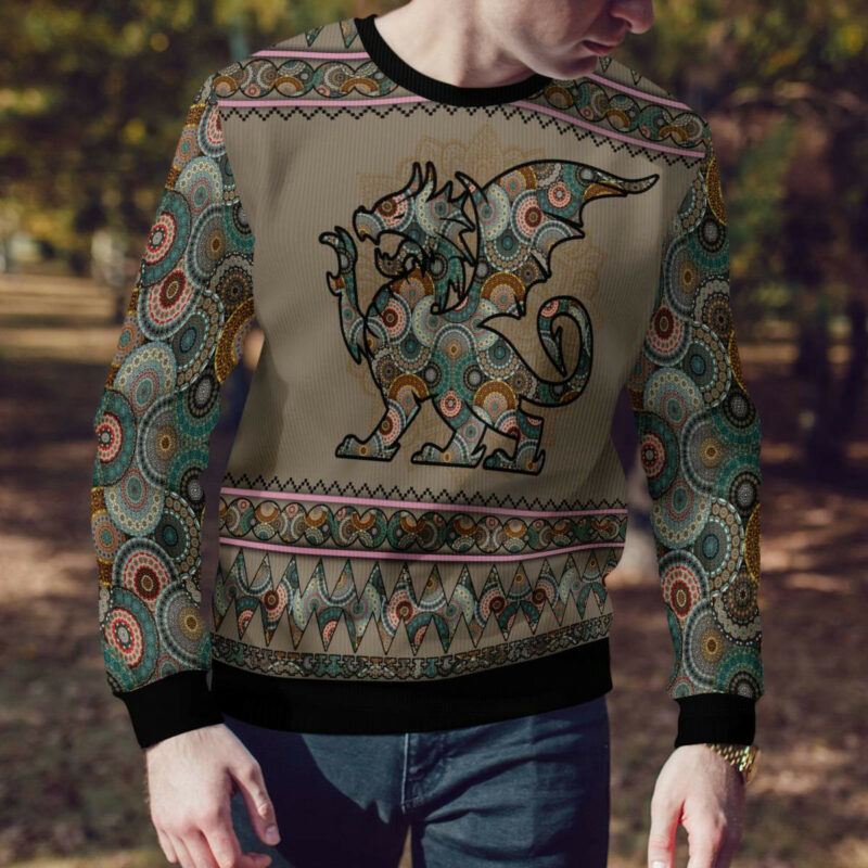 Dragon Mandala Ugly Christmas Sweater