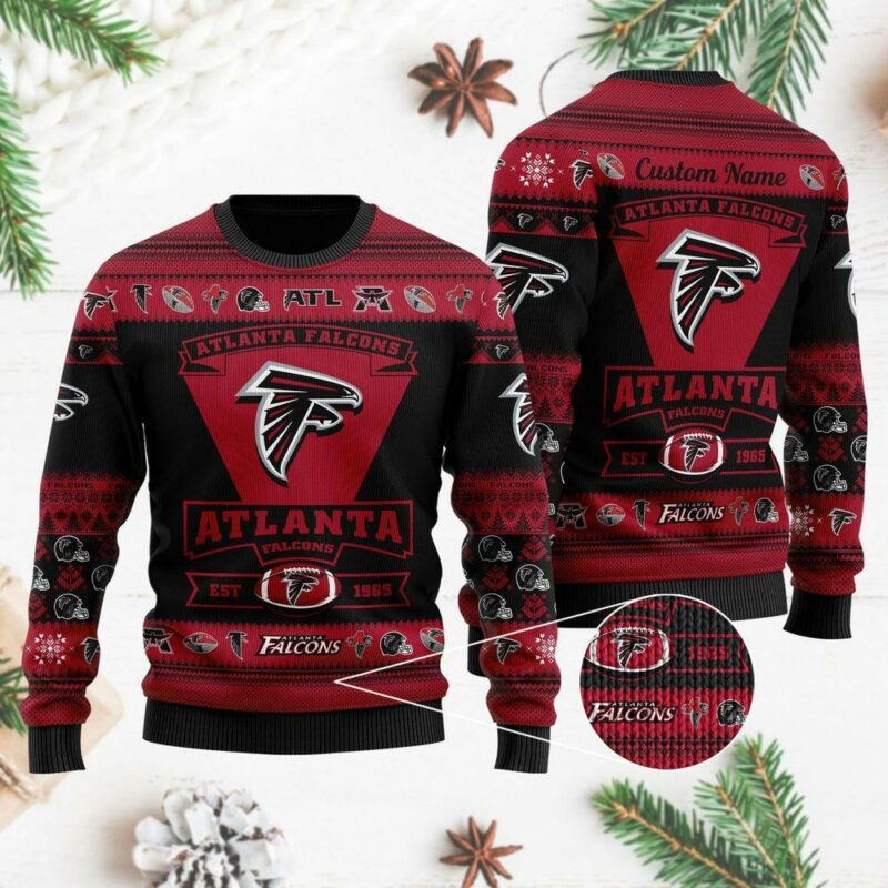 Atlanta Falcons Est 1965 Christmas Ugly Sweater - Narides