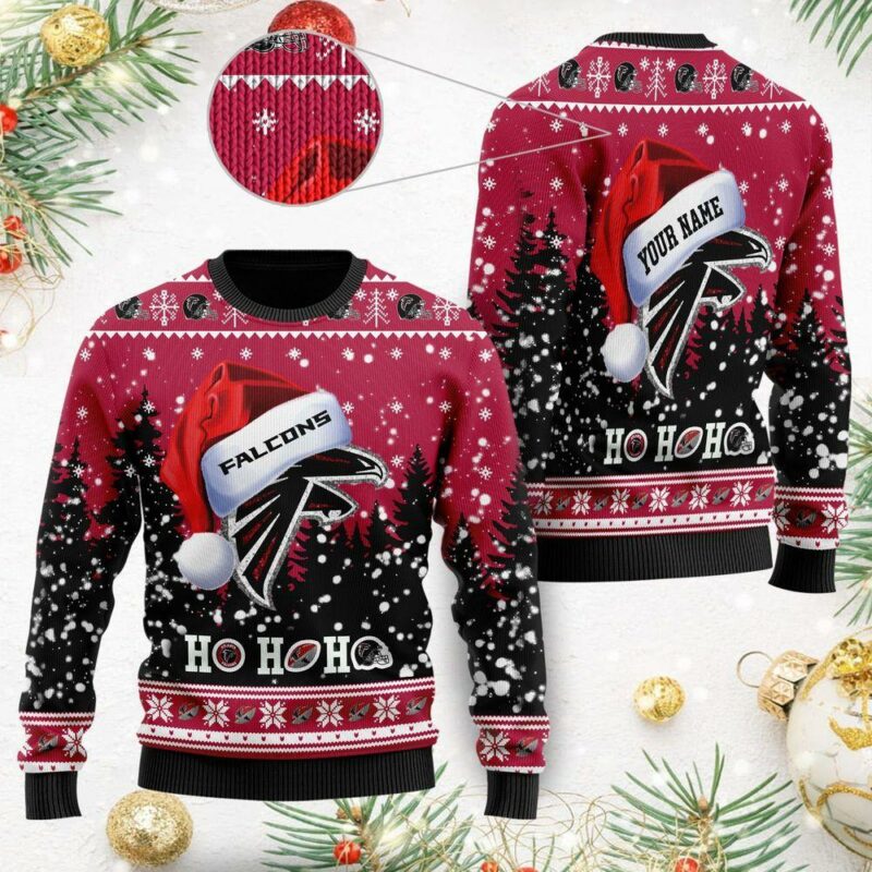 Atlanta Falcons Santa Christmas Ugly Sweater - Narides