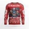 Viking Beer & Axe Viking Christmas Sweater - Ultimate Festive Warrior Gear Viking Ugly Christmas Sweater