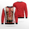 Funny Six Pack Muscle Ugly Christmas Sweater