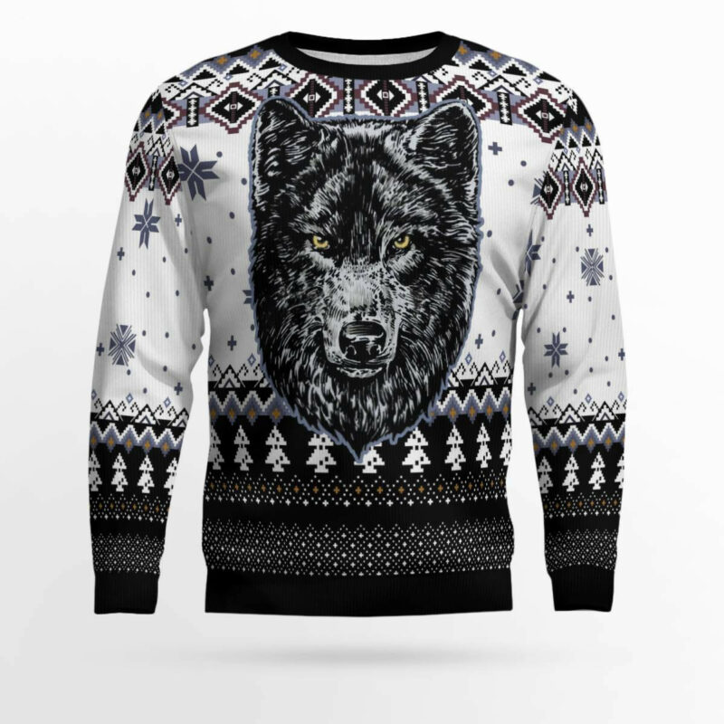 Awesome Wolf Ugly Christmas Sweater