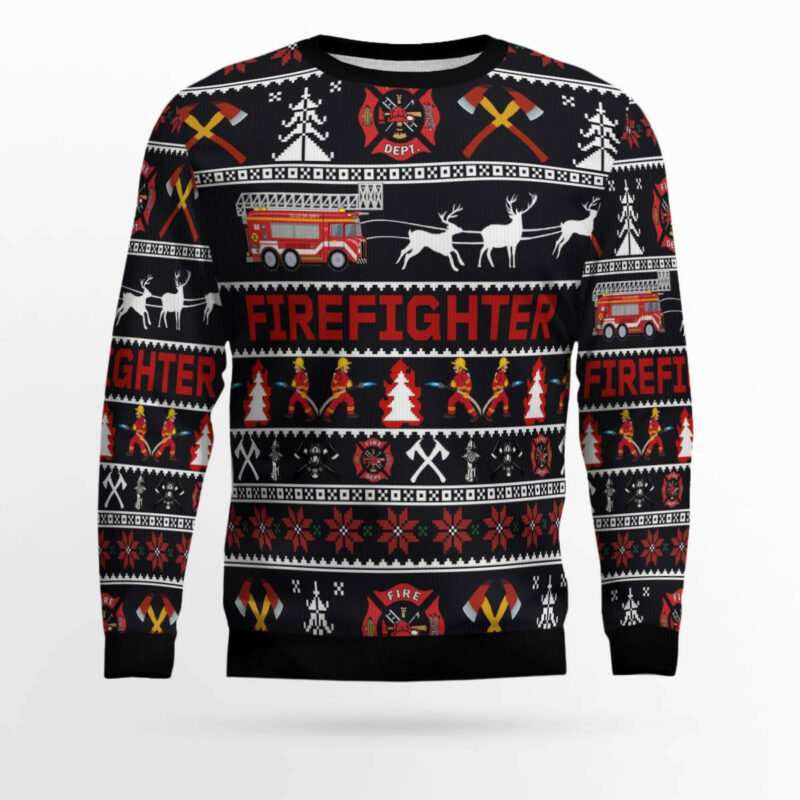 Firefighter Christmas Ugly Christmas Sweater