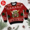 Baby Yoda Santa San Francisco 49ers Christmas Awesome Ugly Sweater - Narides