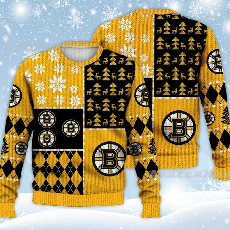 Best 2024 Boston Bruins Christmas Ugly Sweater - Narides