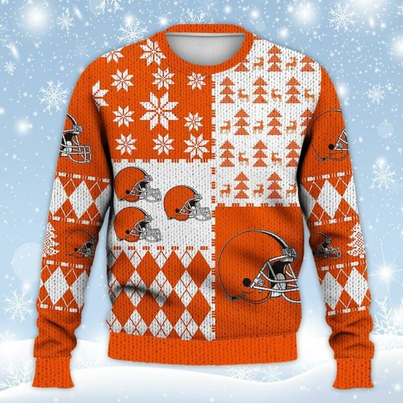 Best 2024 Cleveland Browns Christmas Ugly Sweater - Narides