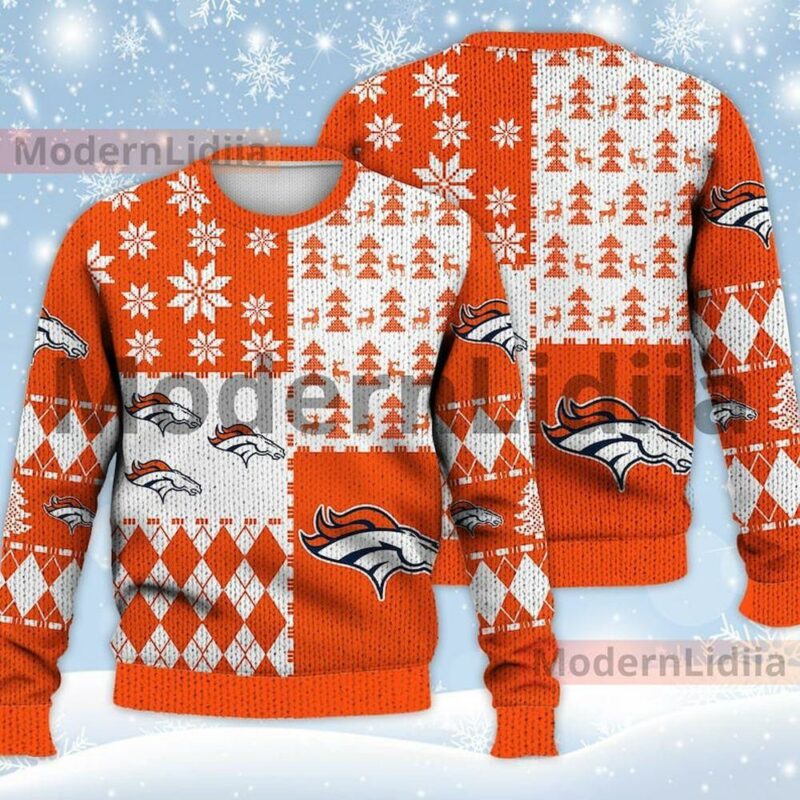 Best 2024 Denver Broncos Christmas Awesome Ugly Sweater - Narides