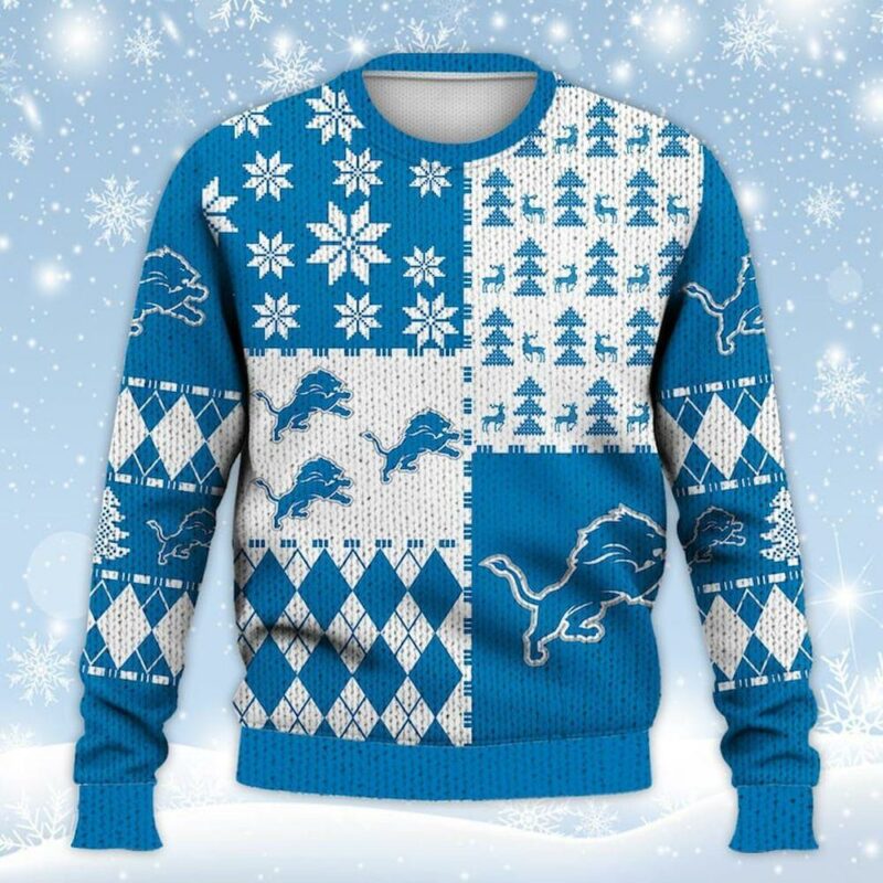 Best 2024 Detroit Lions Christmas Awesome Ugly Sweater - Narides