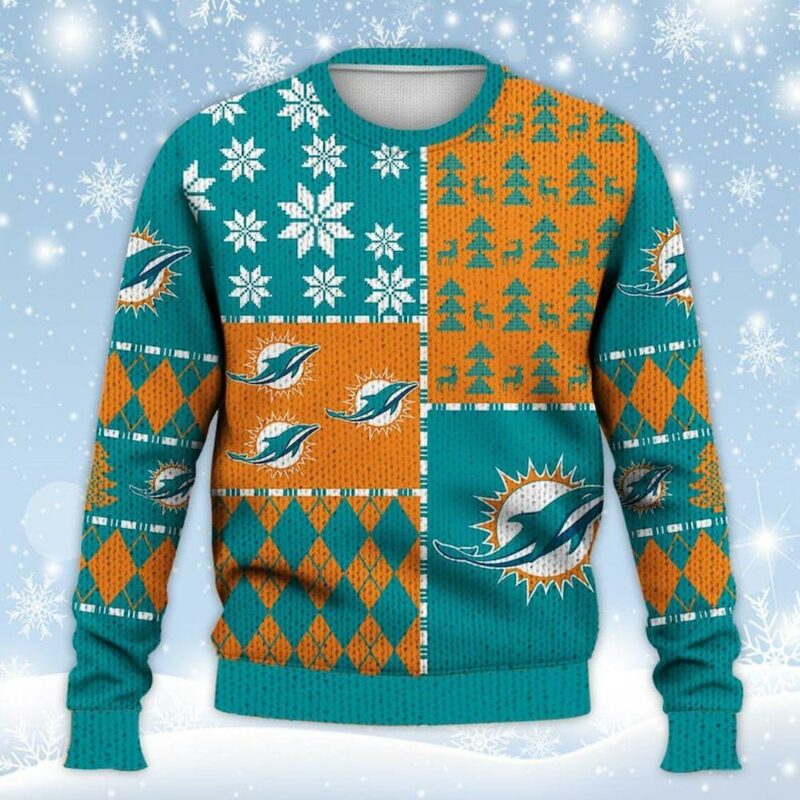 Best 2024 Miami Dolphins Christmas Ugly Sweater - Narides