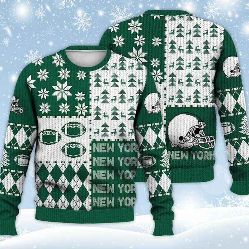 Best 2024 New York Jets Christmas Ugly Sweater - Narides