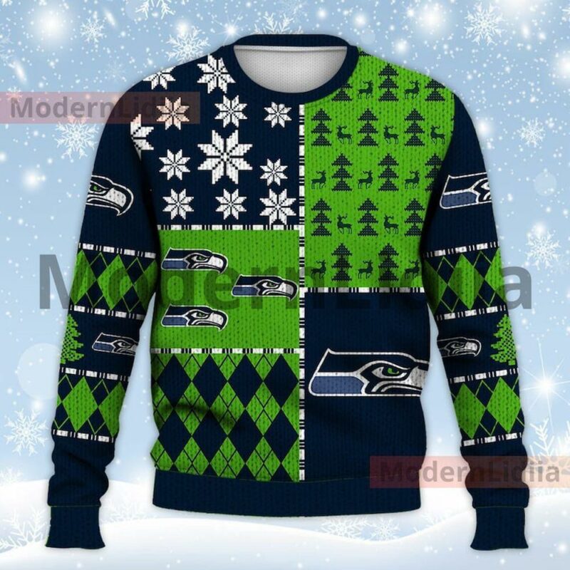 Best 2024 Seattle Seahawks Christmas Ugly Sweater - Narides