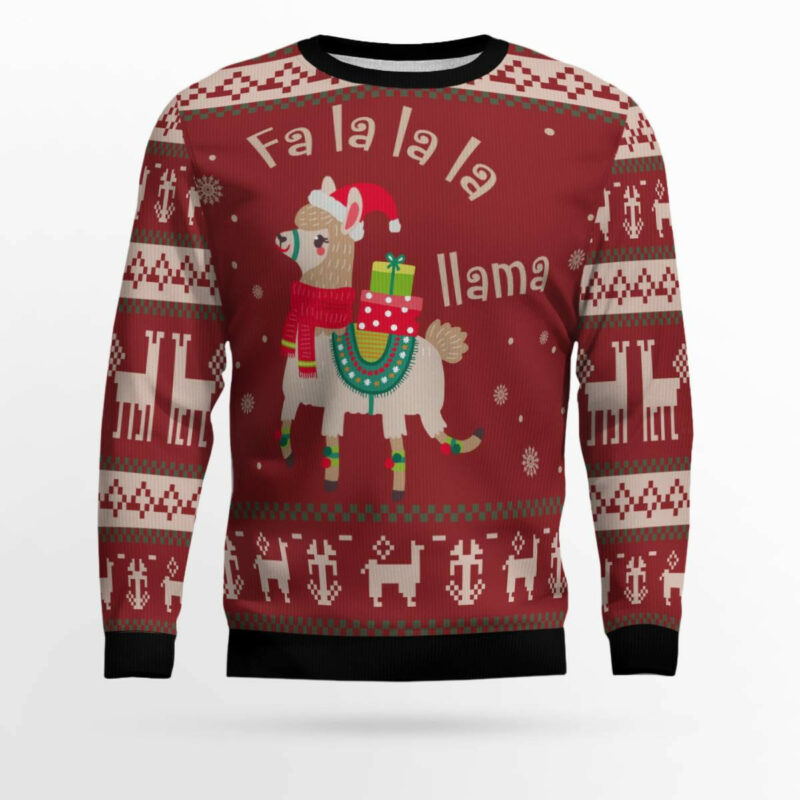 Fa-La-La-Llama Ugly Christmas Sweater