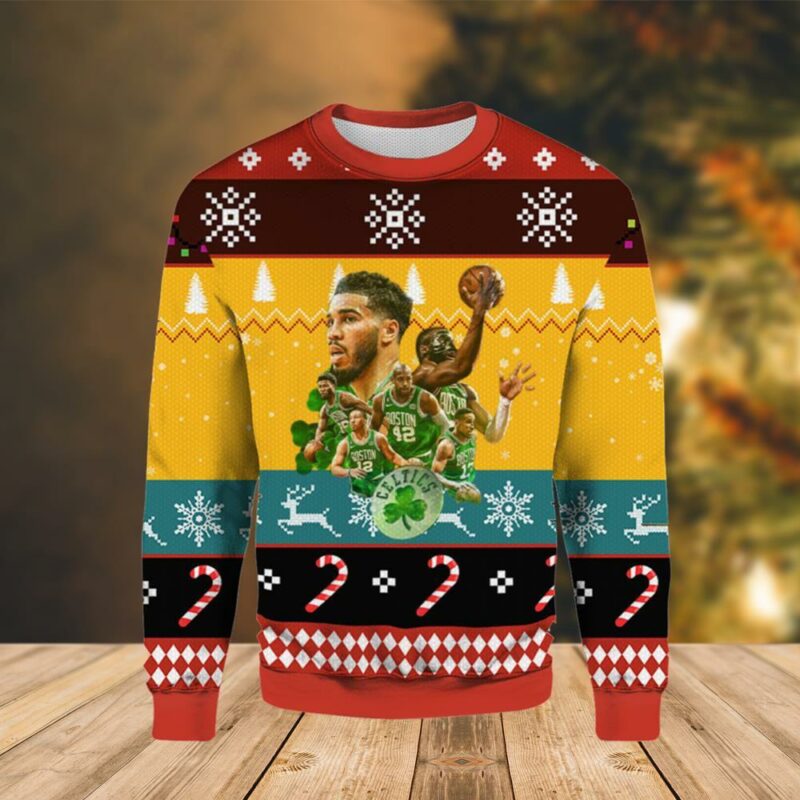 Boston Celtics Basketball Team Roster Limited Ugly Sweater - Narides