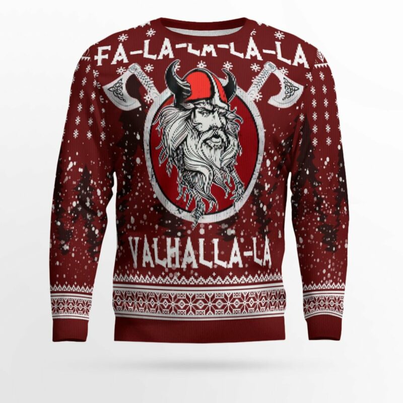 Vikings Fa La La La Ugly Christmas Sweater