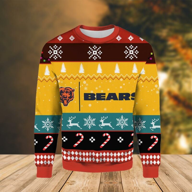 Chicago Bears Logo Christmas Awesome Ugly Sweater - Narides