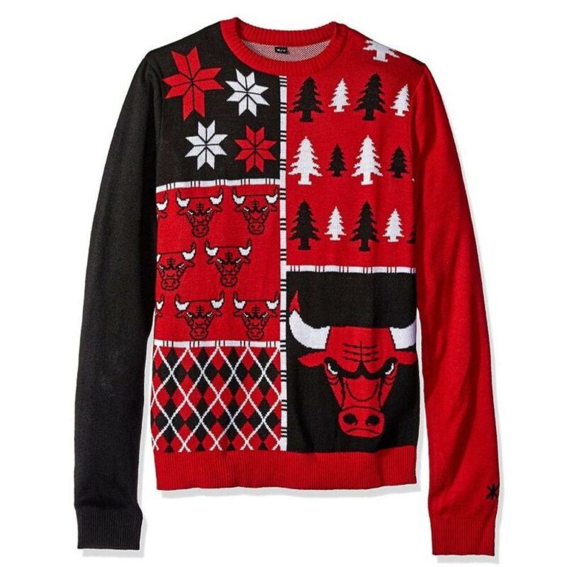 Chicago Bulls Christmas Tree Christmas Sweatshirt Limited Ugly Sweater - Narides